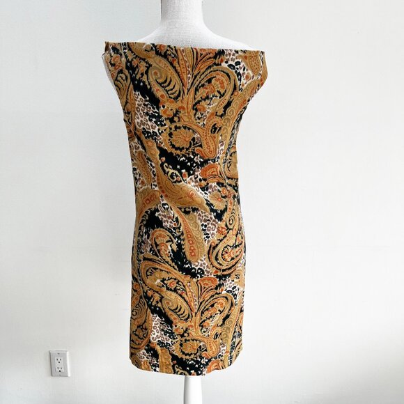NWT Runway Collection Suede Paisley Animal Print Bateau Neck Sleeveless - Picture 5 of 11